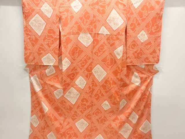 JAPANESE KIMONO / KOMON / SHIBORI / FLOWER ARABESQUE